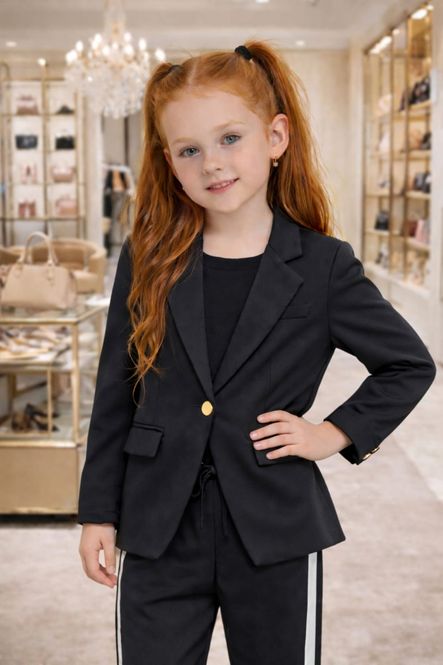 Hoofdbeeld Zwart setje met blazer & pantalon