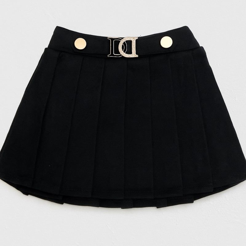 Mantelstof rokje - zwart 